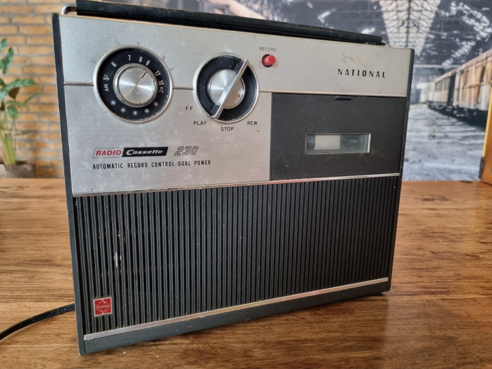 Vintage National Radio Cassette 230 - Werkt Perfect, Ophalen of Verzenden, Gebruikt, Radio, Met cd-speler