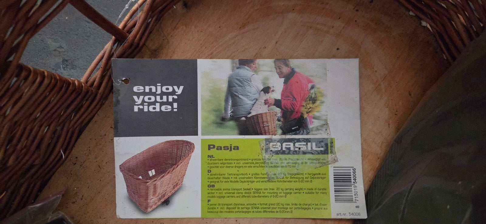 Basil Pasje hondenfietsmand, Ophalen, Nieuw, Fietsmand, Basil