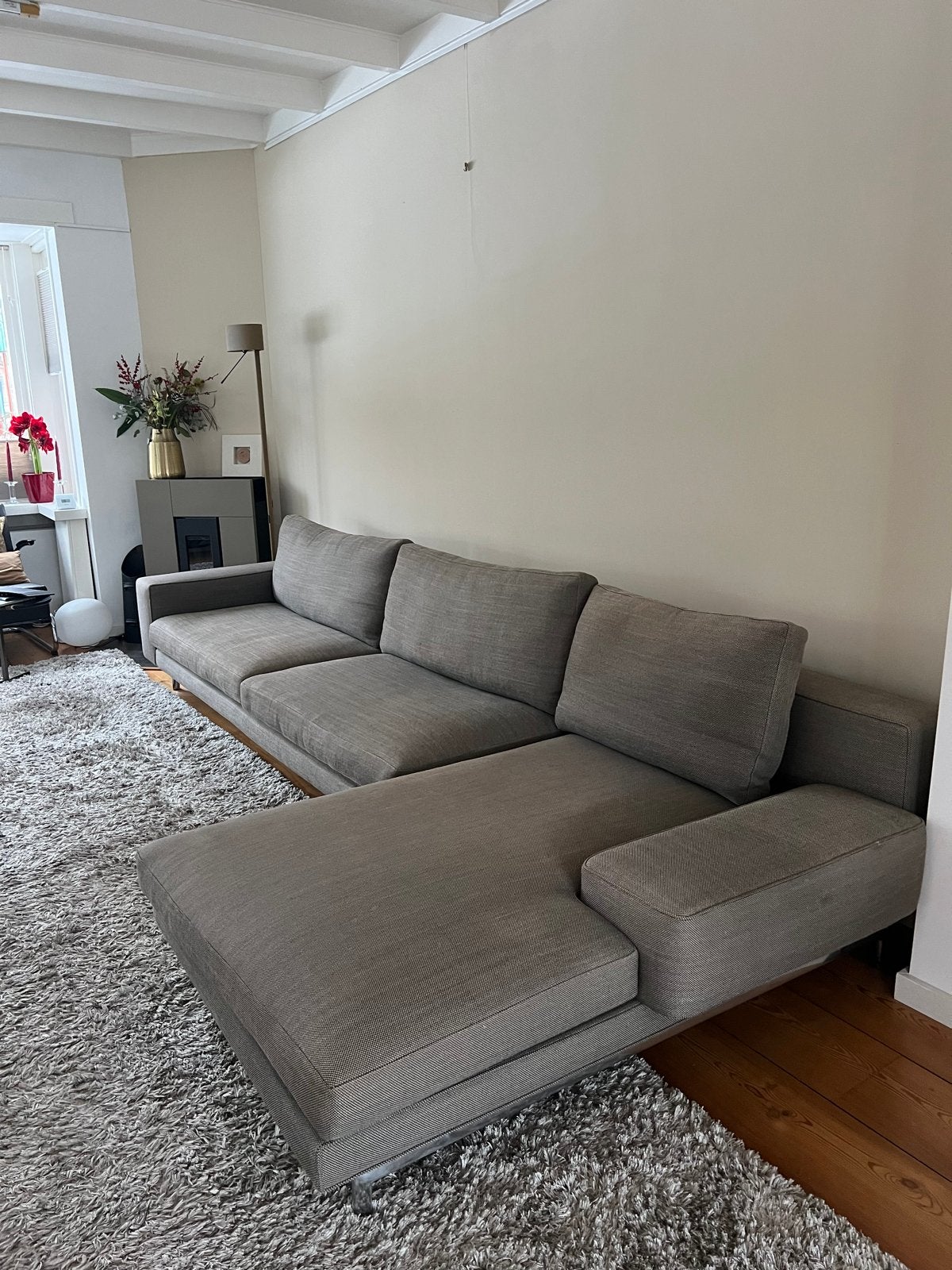 Minotti bank - Luxe hoekbank in uitstekende staat, Huis en Inrichting, Ophalen, Gebruikt, 100 tot 125 cm, 300 cm of meer