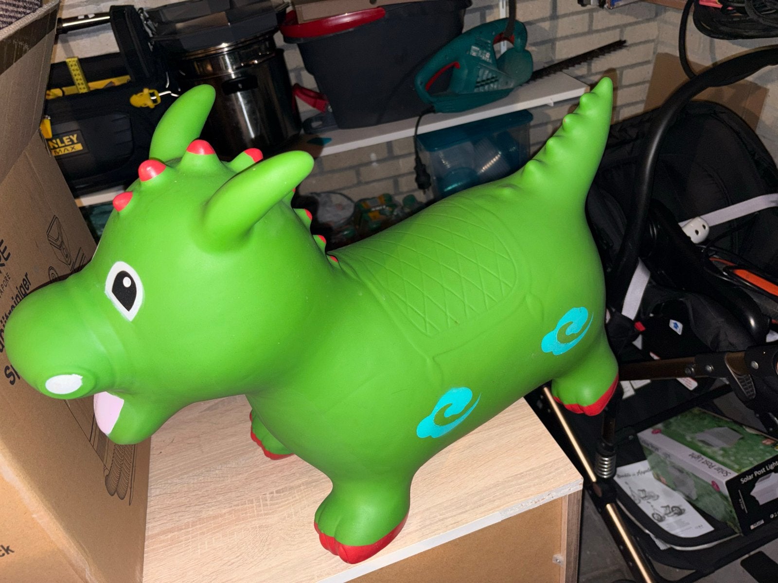 Skippybal Dino - Groen springdier voor uren speelplezier, Ophalen of Verzenden, Zo goed als nieuw, Jongen of Meisje