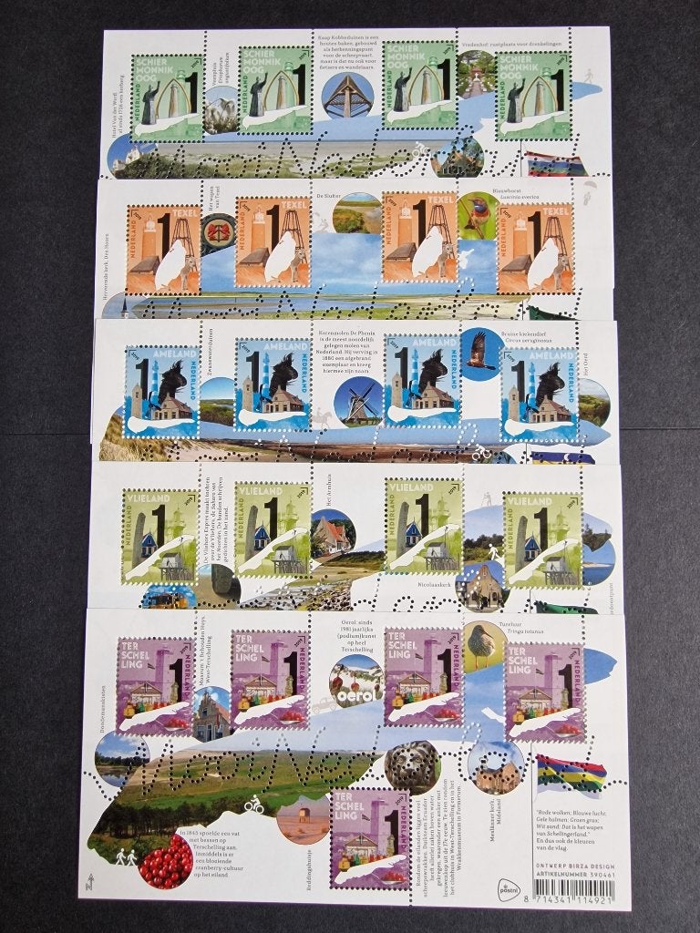 2019 Mooi Nederland compleet 5 vellen, Ophalen of Verzenden, Na 1940, Postfris