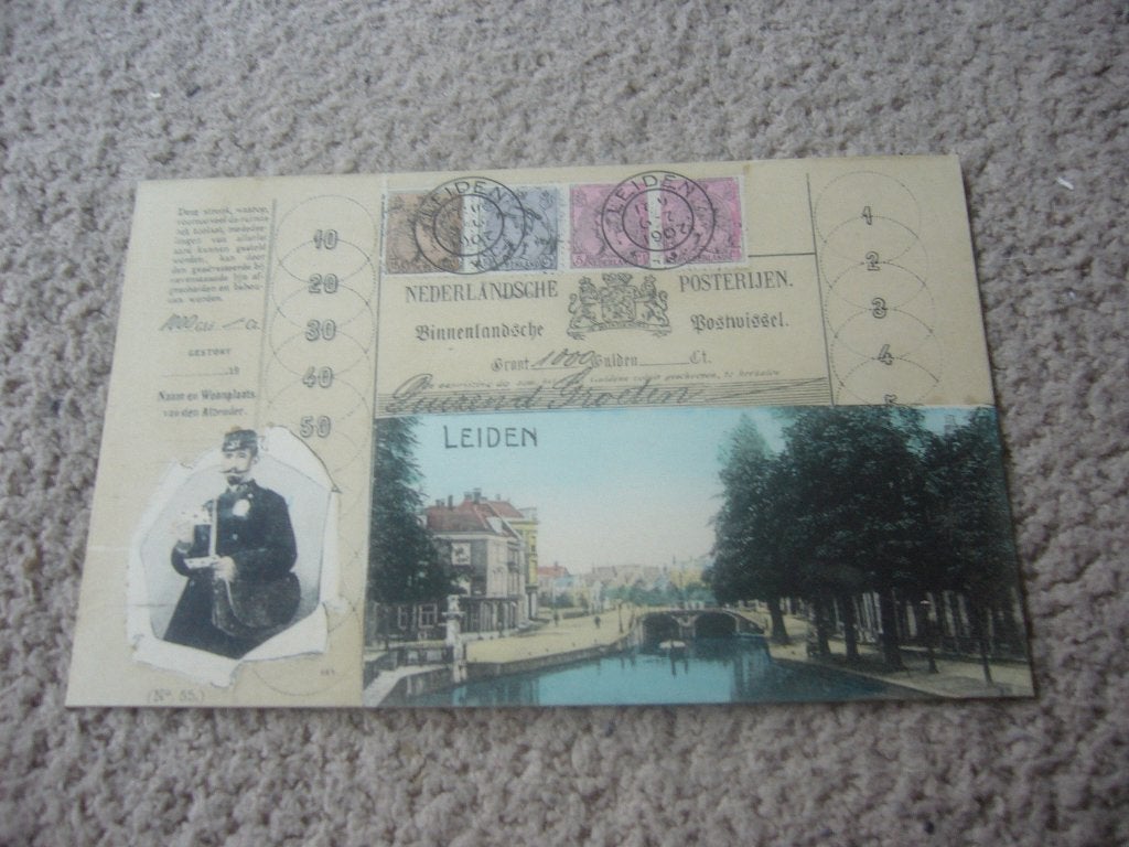 LEIDEN =  NEDERLANDSCHE POSTERIJEN  BRIEFKAART, Ophalen of Verzenden, Voor 1920, Ongelopen, Zuid-Holland