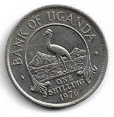 Uganda 1 Shilling 1976, Ophalen of Verzenden, Overige landen