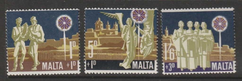 TSS Kavel 340132 Malta   pf minr 398-400, Ophalen, Malta, Postfris