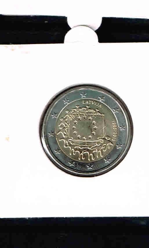 2 euro Letland eur vlag  2015 ''unc'/2.1, Ophalen of Verzenden, Overige landen, 2 euro, Losse munt