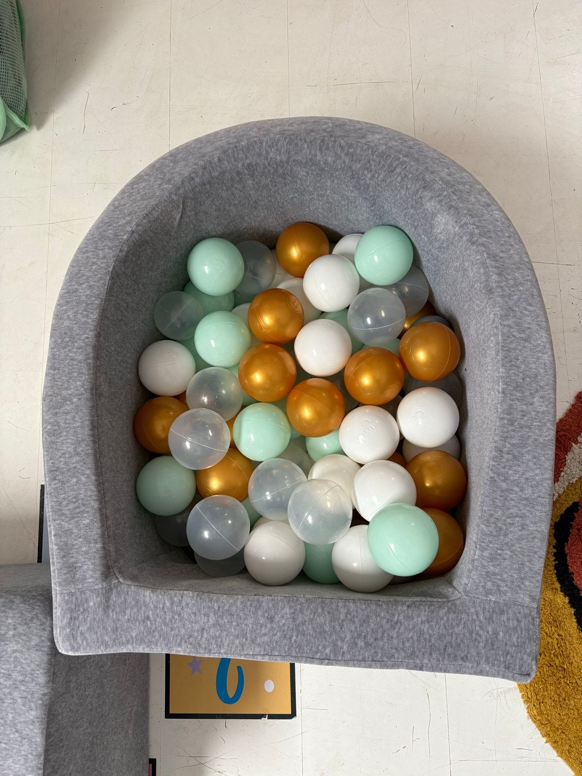 Meowbaby Schuim Speelset met Ballenbak Pastel/Goud, Ophalen, Zo goed als nieuw, Overige typen