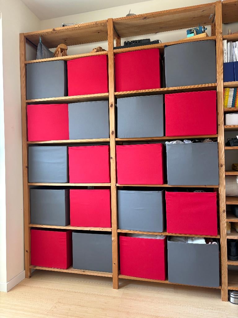 IKEA stellingkast IVAR, grenen H226, B260, D30, Ophalen, Gebruikt