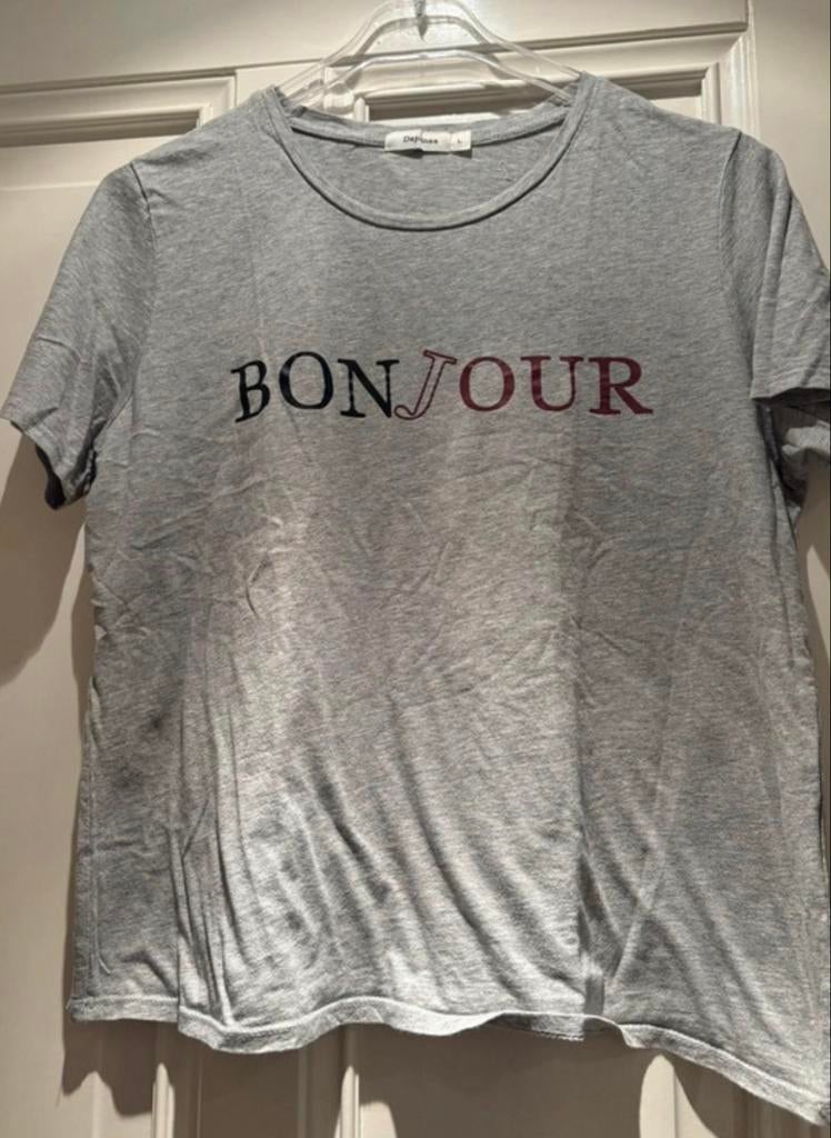 Daphnea Grijs T-shirt Maat L - Casual Look, Maat 42/44 (L), Ophalen of Verzenden, Zo goed als nieuw, Korte mouw