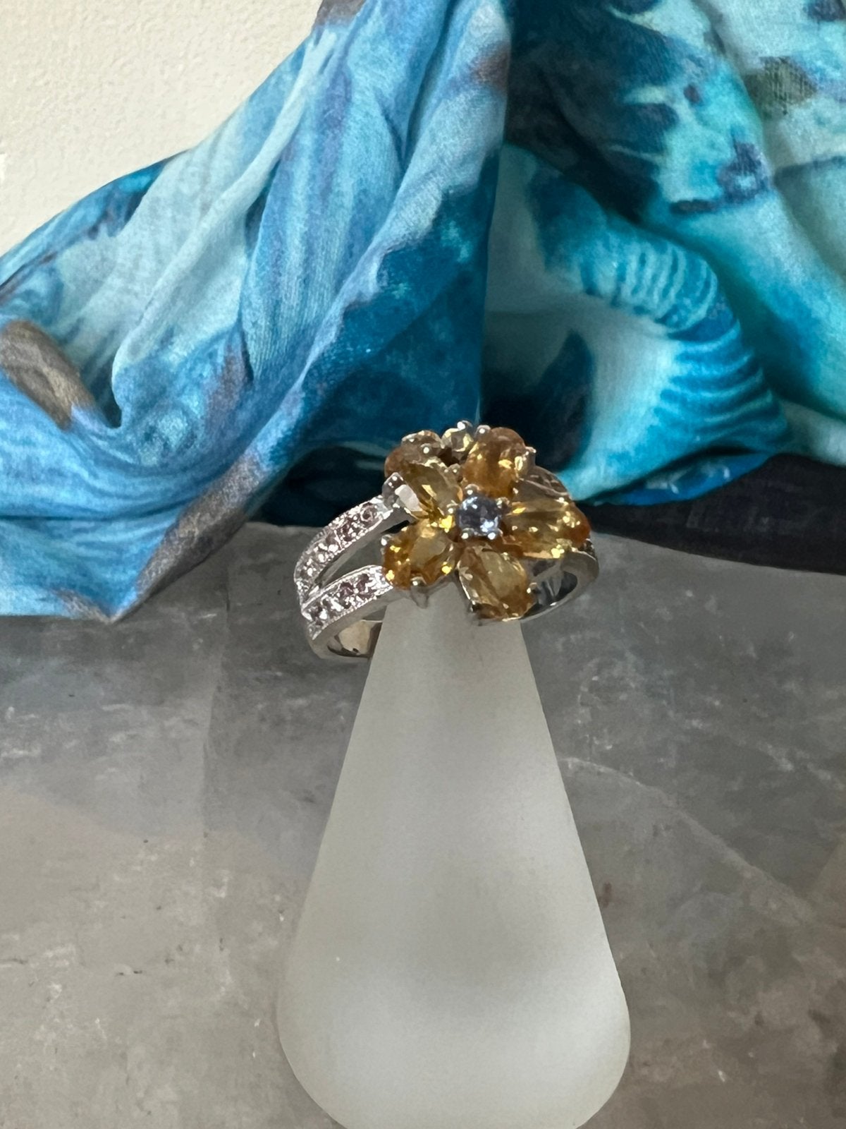 Saffier geel tanzaniet beschermt geluk vreugde magie uniek, Sieraden, Tassen en Uiterlijk, Ringen, Geel, Nieuw, Ophalen of Verzenden