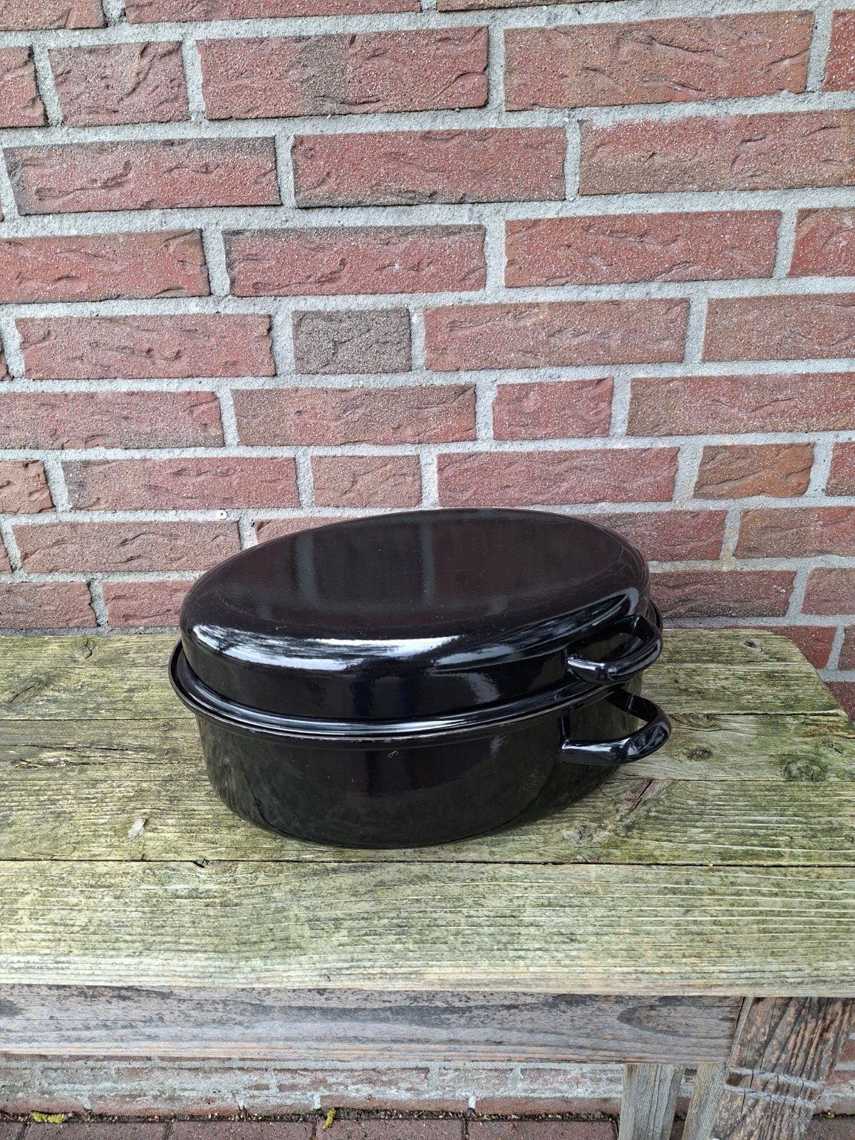 emaille vispan, Ophalen of Verzenden