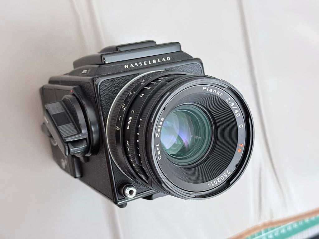 Hasselblad 501C – 80mm f/2.8 Planar C T* – Acute Matte – set, Ophalen of Verzenden, Gebruikt, Spiegelreflex, Overige Merken