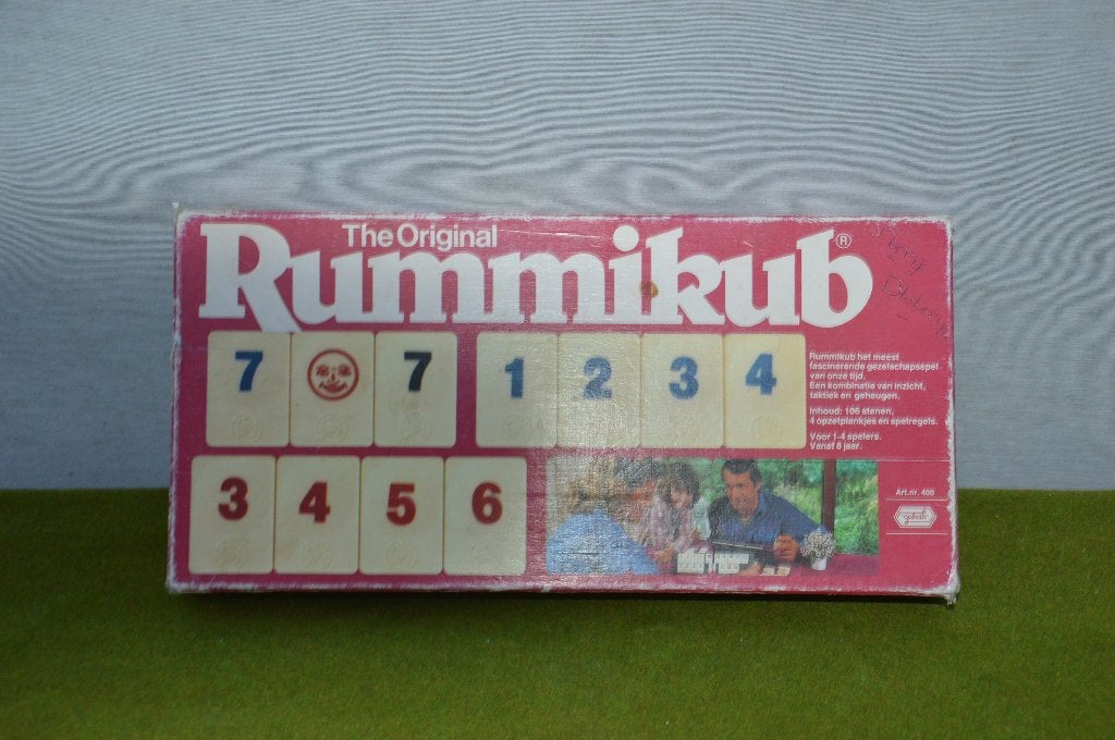 Vintage Original Rummikub van Goliath in een rode doos `80s, Een of twee spelers, Ophalen of Verzenden, Gebruikt, Goliath