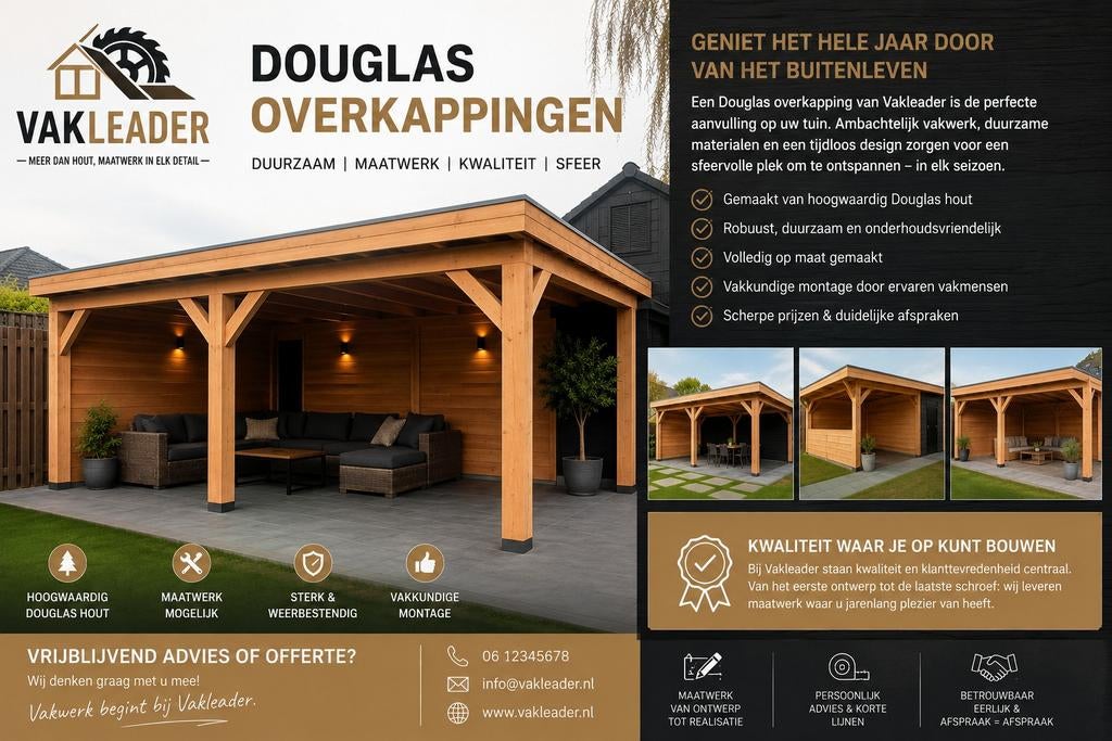 LUXE OVERKAPPINGEN/CARPORTS OP MAAT!, Ophalen of Verzenden, Nieuw