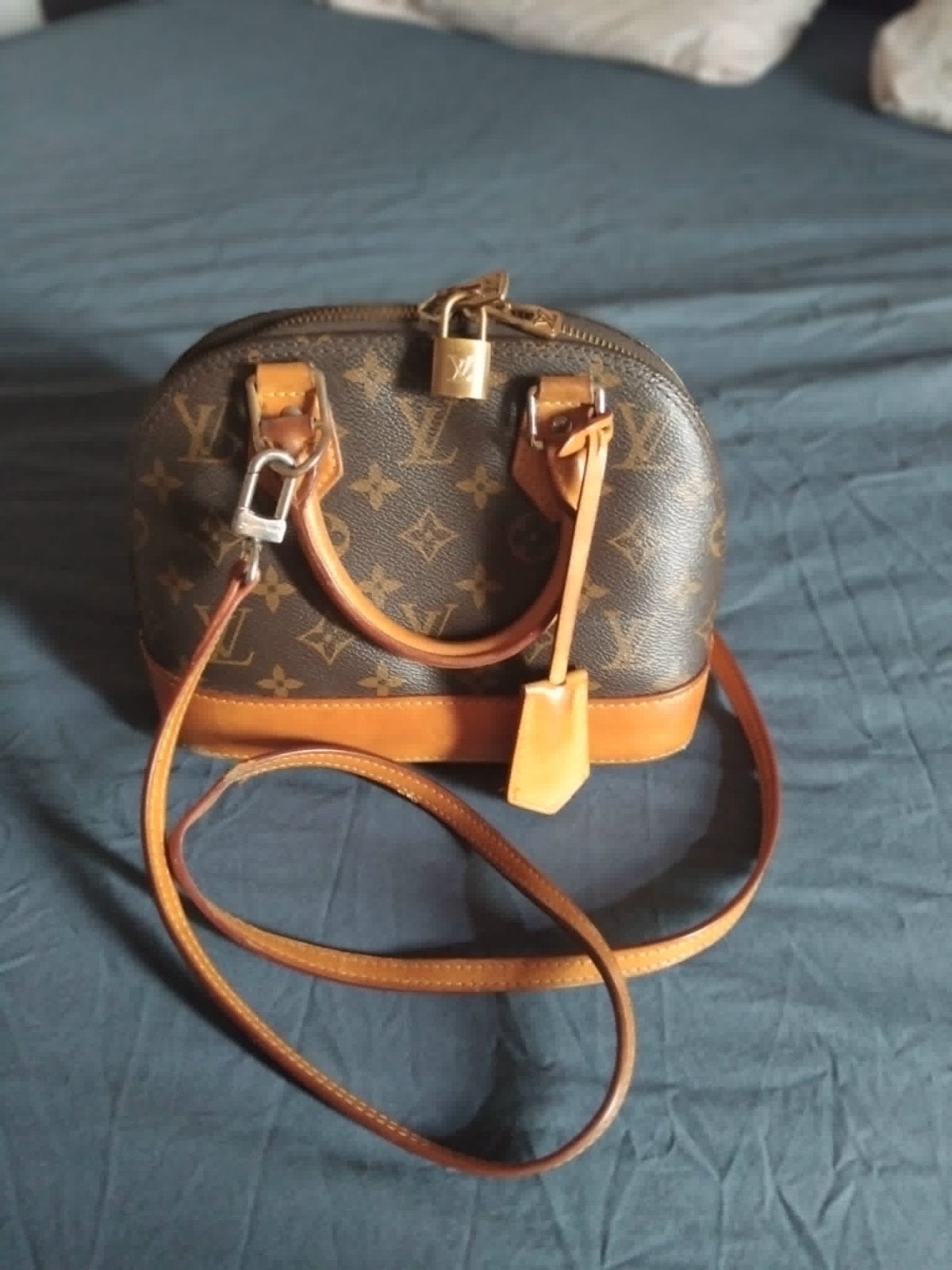 Louis Vuitton Alma BB Monogram Handtas 1op1, Ophalen, Gebruikt, Bruin, Handtas