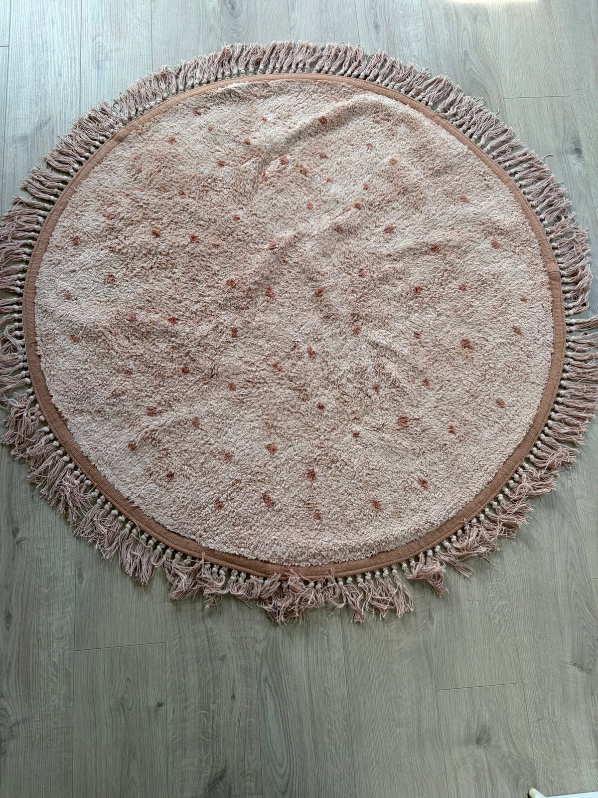 Vloerkleed Juul Dots Tapis Petit, Rond, Ophalen of Verzenden, Zo goed als nieuw, Oranje