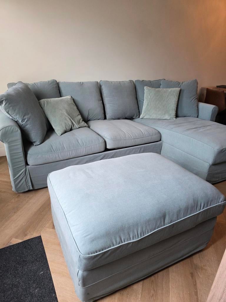 Ikea slaapbank Grönlid met Hocker, Ophalen, 250 tot 300 cm, Gebruikt, 100 tot 125 cm
