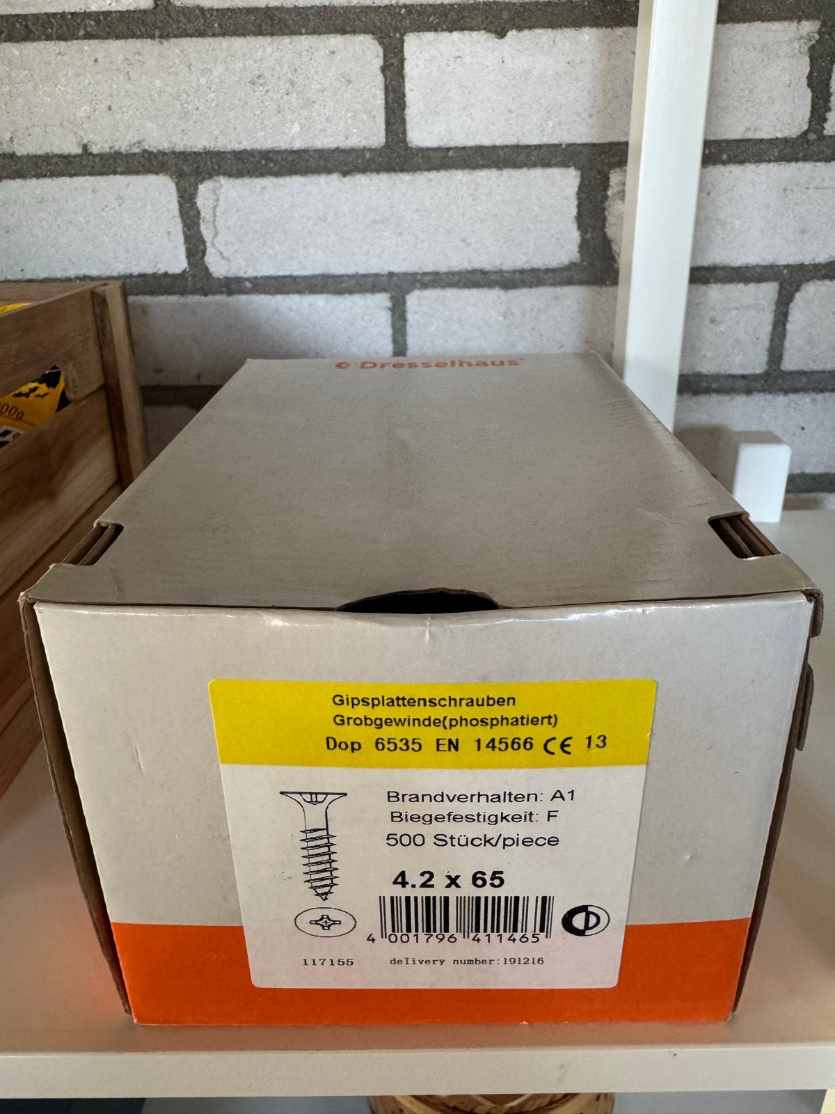 Gipsplaatschroeven Grofgewinde 4.2x65mm (500 stuks), Ophalen, Nieuw, 50 tot 100 mm, Schroeven