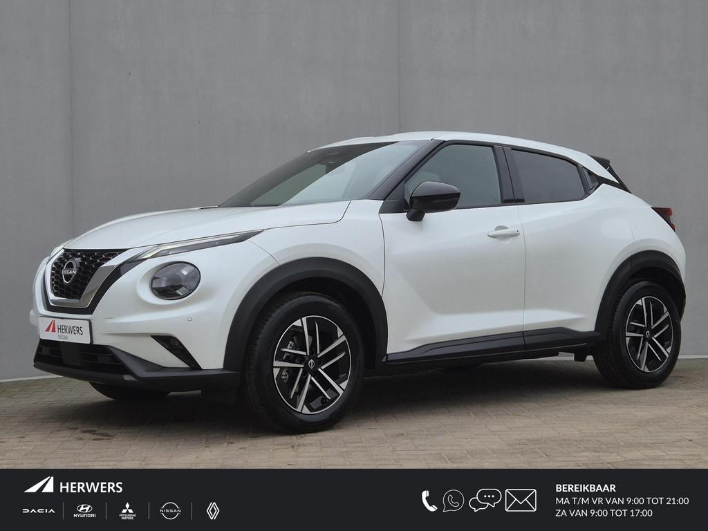 Nissan Juke 1.0 DIG-T N-Connecta Handgeschakeld / Fabrieksga, Voorwielaandrijving, Stof, Euro 6, Wit