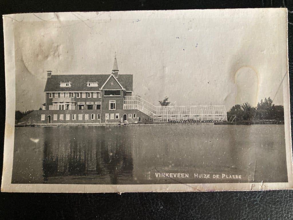 Vinkeveen, Zuwe Huize De Plassen 1930 FOTOKAART, Verzamelen, Ansichtkaarten | Nederland, Verzenden, 1920 tot 1940, Gelopen, Utrecht