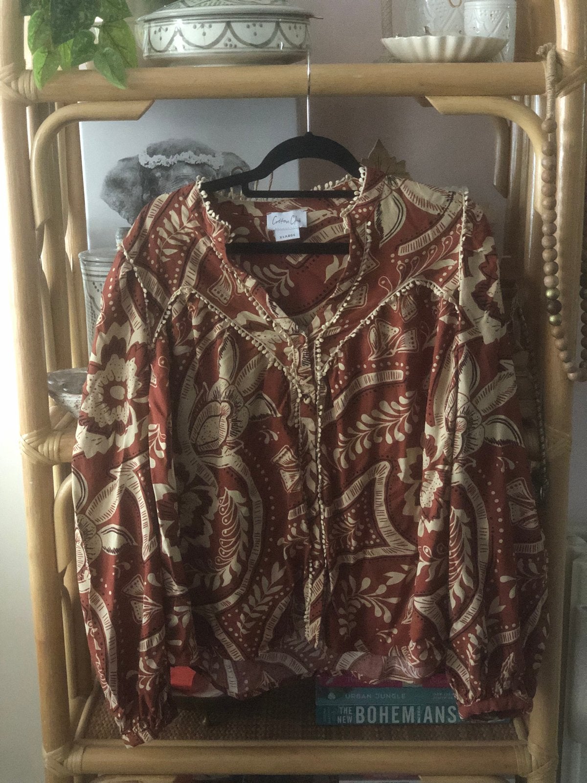 Cotton Club Blouse met Paisley Print - Maat XL, Kleding | Dames, Blouses en Tunieken, Ophalen of Verzenden, Zo goed als nieuw
