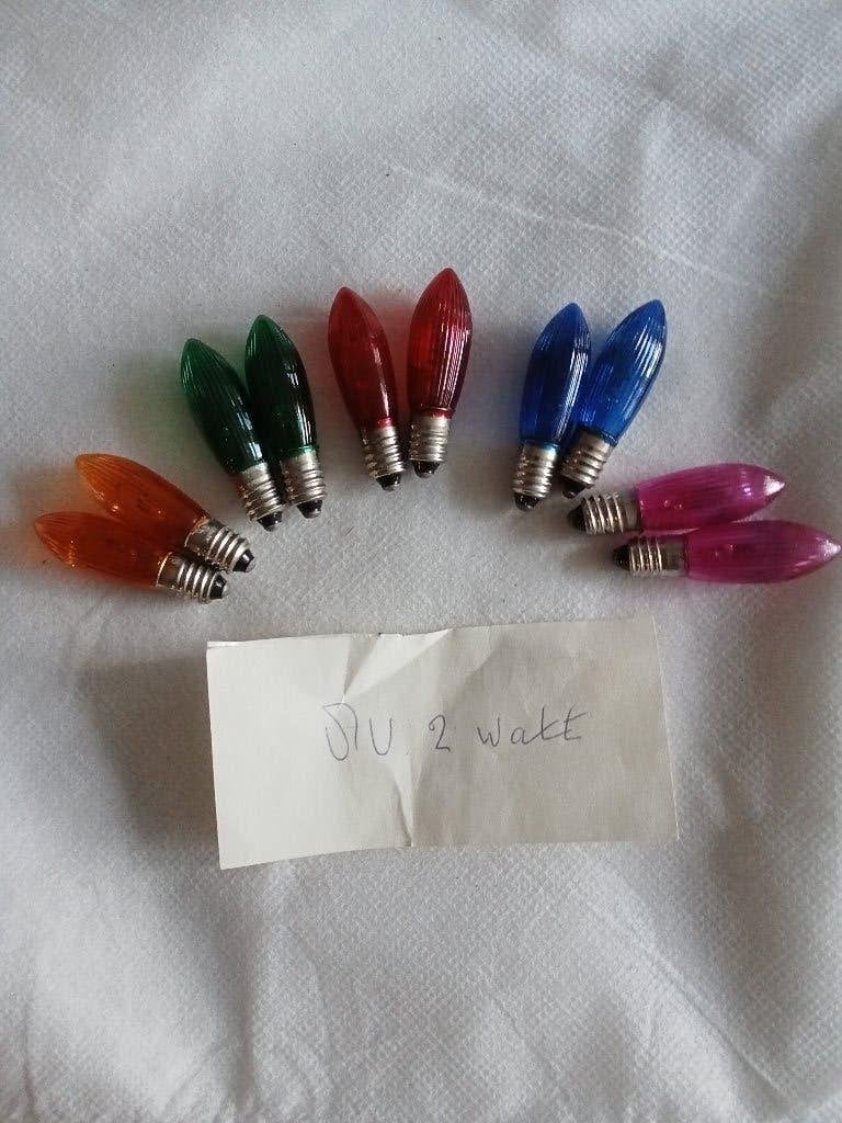 te koop oude kerstlampjes 2 watt 8 volt in 5 kleuren, Diversen, Kerst, Ophalen of Verzenden, Gebruikt