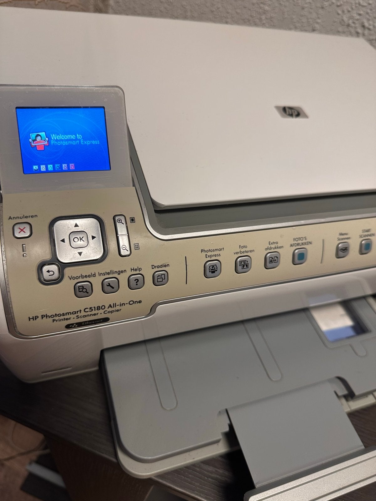 HP Photosmart C5180 All-in-One Printer - Print, Scan, Kopiee, Gebruikt, PictBridge, Inkjetprinter, All-in-one