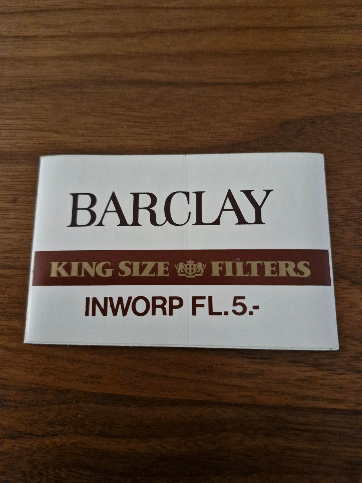 9801  Barclay King Size Filters Sticker - Inworp Fl. 5,-, Ophalen of Verzenden, Gebruikt, Overige typen