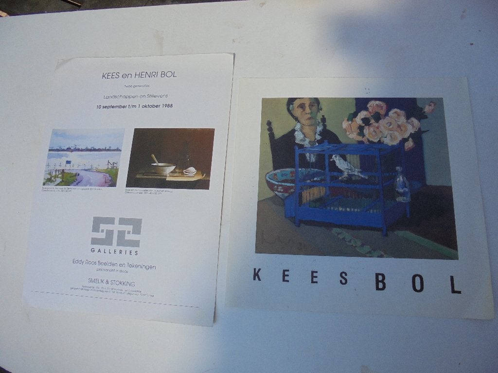 Kees Bol tentoonstellingsfolder Kees + Henri (R2-85), Ophalen, Zo goed als nieuw