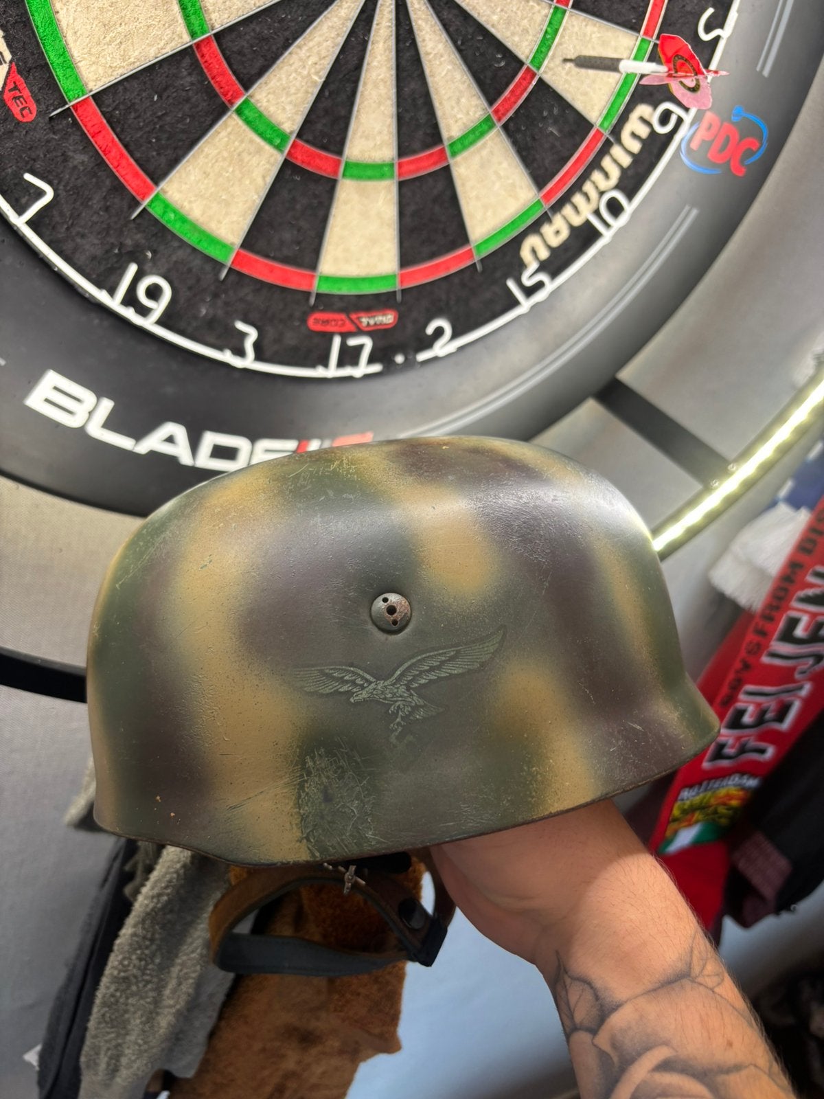Ww2 duitse helm Fallschirmjäger, Ophalen of Verzenden, Luchtmacht, Duitsland