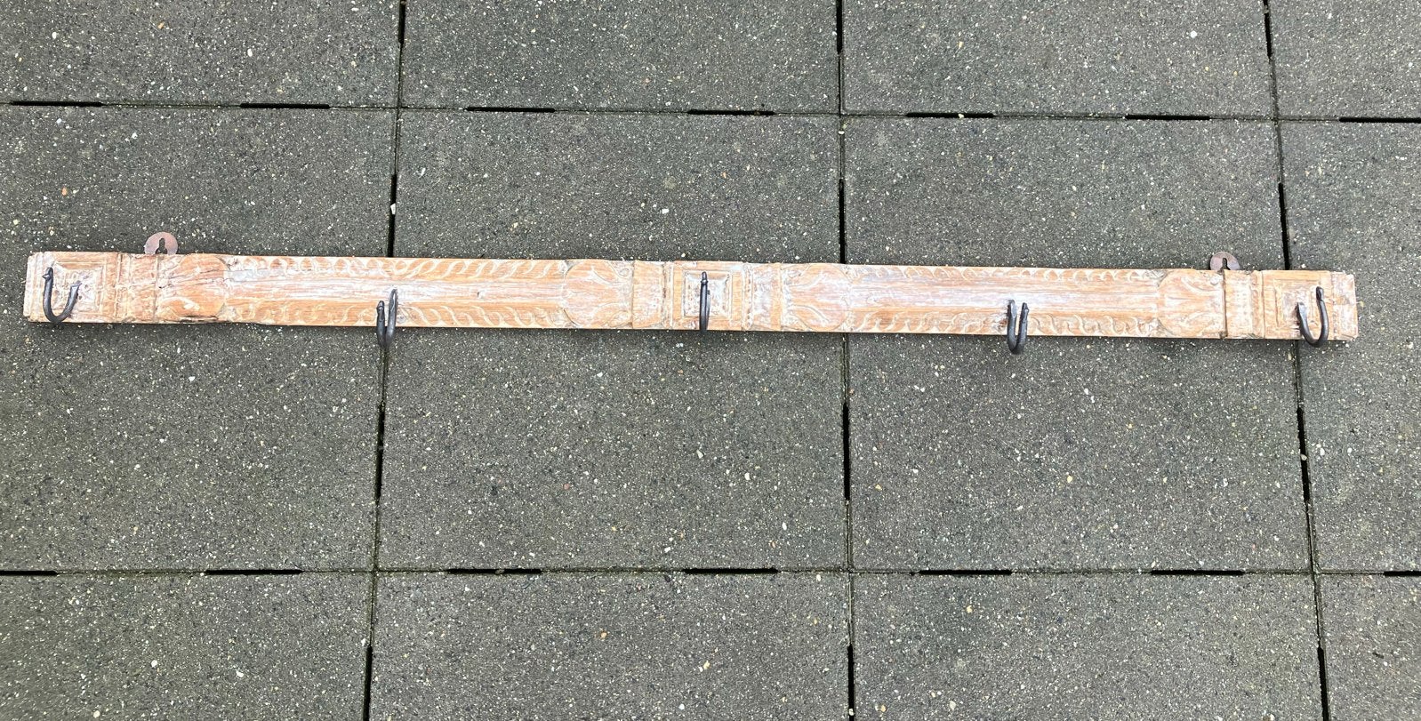 Unieke kapstok van uitgesneden hardhout, Gebruikt, Minder dan 100 cm, Hout, Ophalen