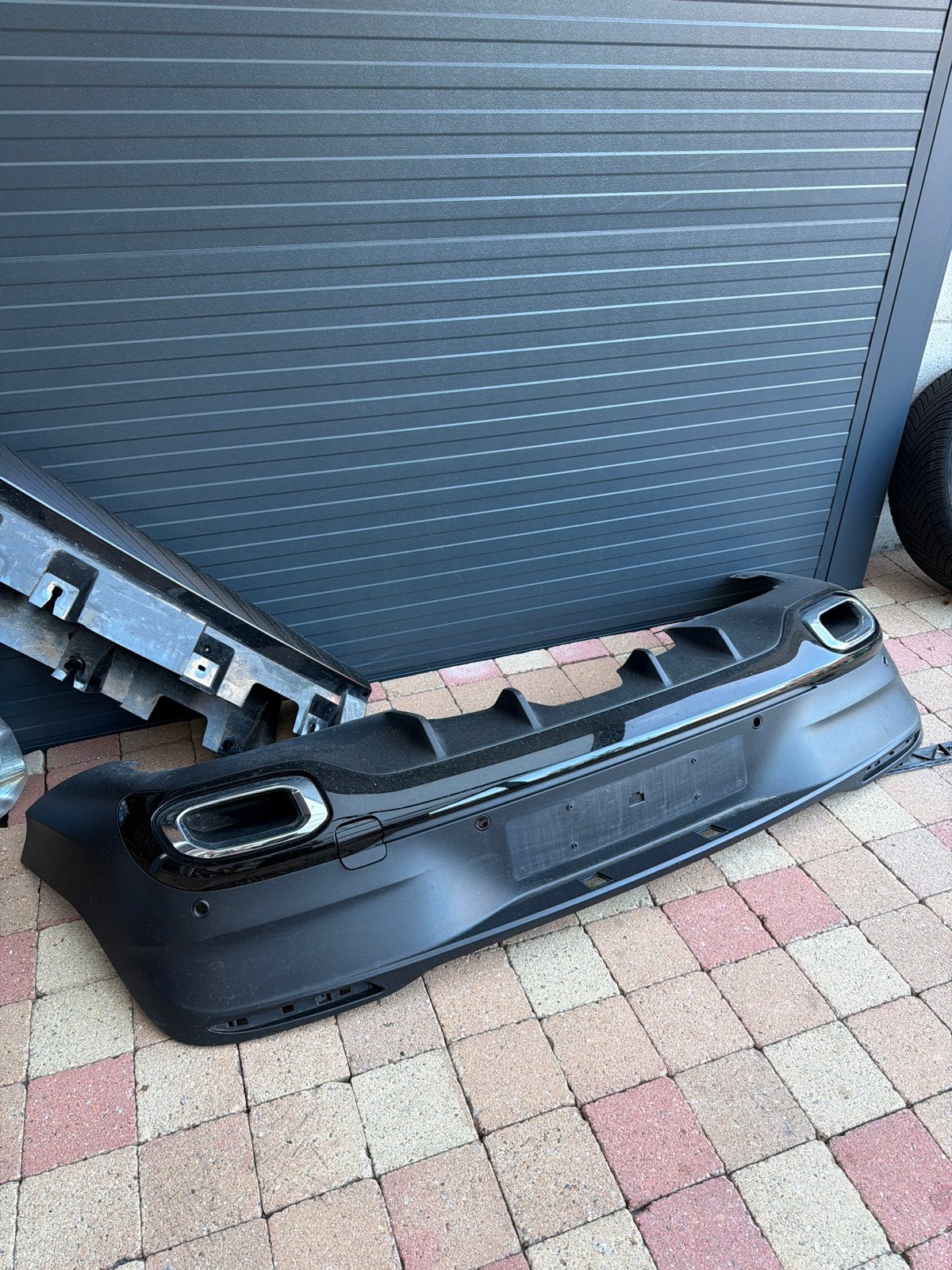 Achterbumper met uitlaat sierstukken voor Mercedes GLE, Auto-onderdelen, Carrosserie en Plaatwerk, Ophalen, Gebruikt, Achter, Bumper
