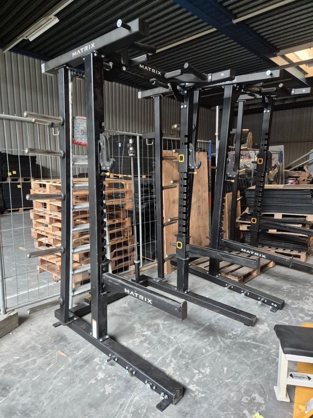 Matrix Fitness Power Rack Squat Rack (2 stuks), Sport en Fitness, Ophalen, Gebruikt, Krachtstation, Metaal