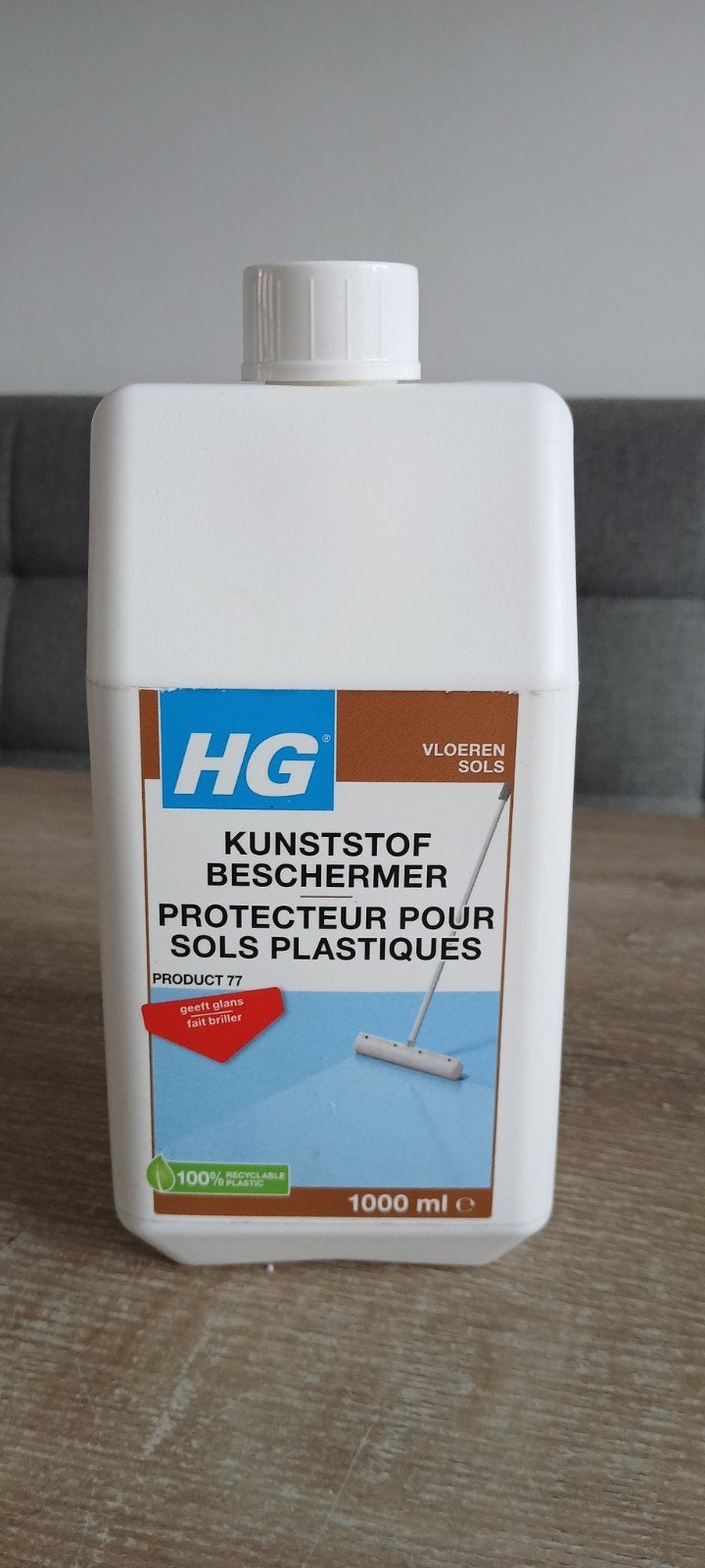 HG Kunststofbeschermer vloeren Product 77 1000 ml, Ophalen of Verzenden, Schoonmaakmiddel
