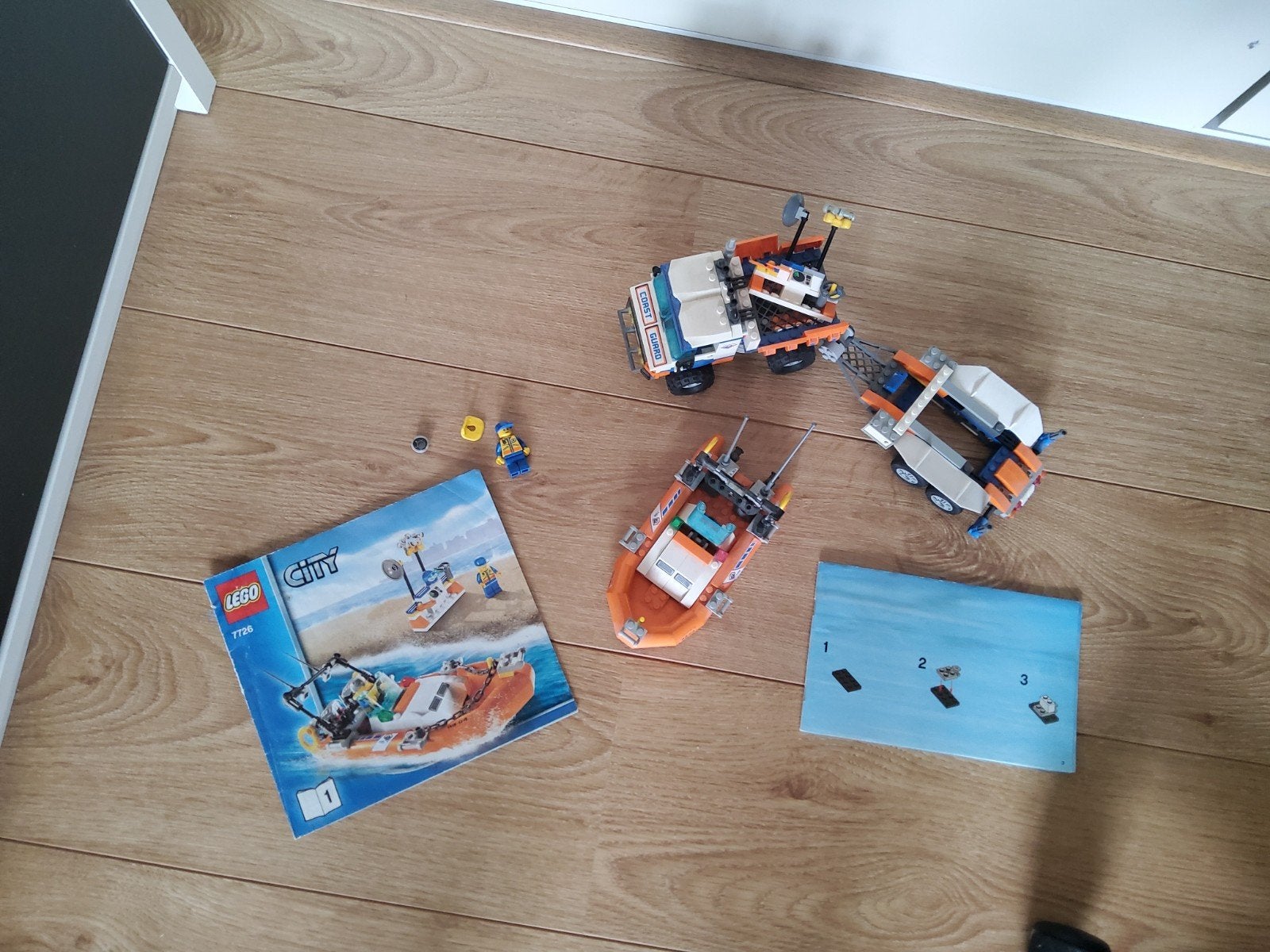 LEGO City Kustwacht Reddingsboot met Voertuig 7726, Ophalen, City, Lego, Inclusief instructies