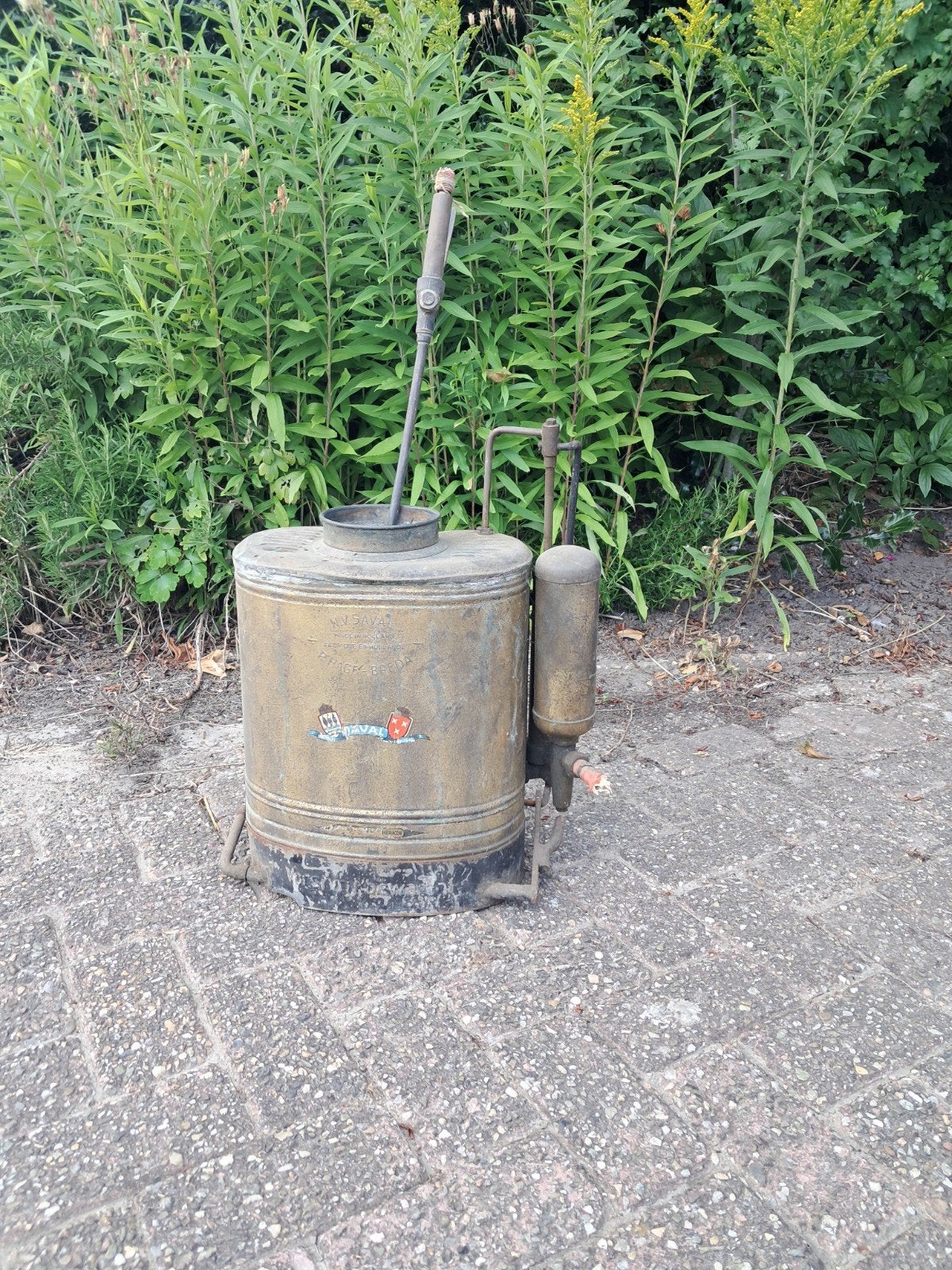 Antieke rugspuit, Tuin en Terras, Gieters, Ophalen, Gebruikt