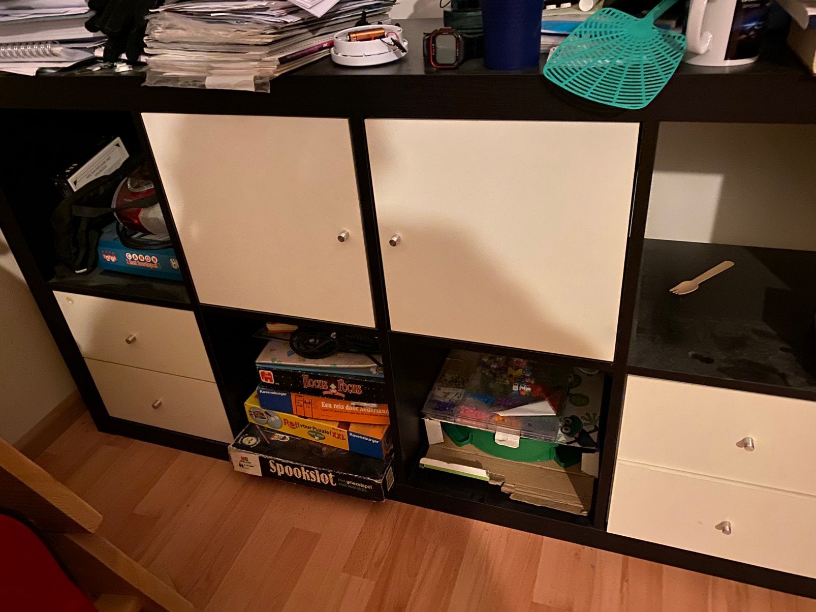 Expedit kast 8 vakken, lades en deurtjes, Ophalen, Gebruikt, 100 tot 150 cm, Minder dan 150 cm