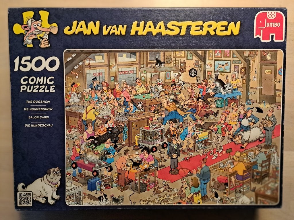 Jan van Haasteren Hondenshow, Hobby en Vrije tijd, Denksport en Puzzels, Ophalen of Verzenden, 500 t/m 1500 stukjes, Zo goed als nieuw
