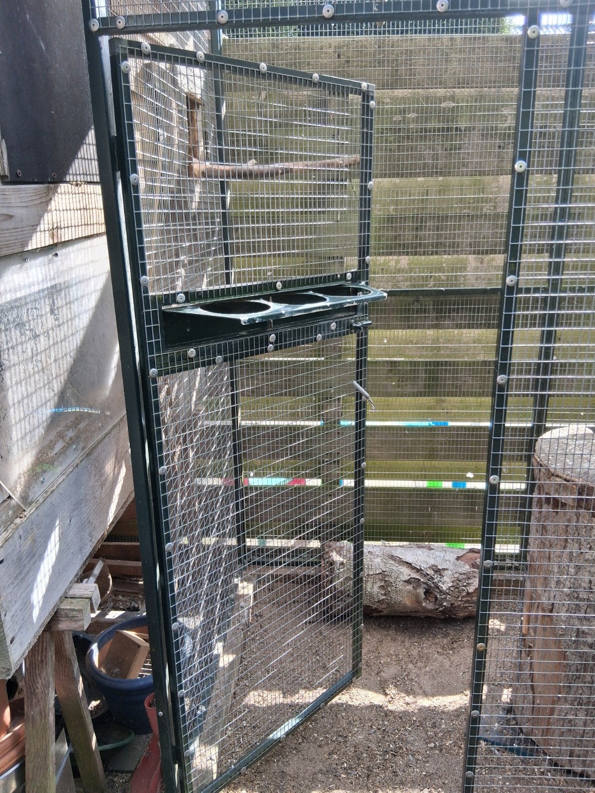 Volière met groen gecoate profielen, Ophalen, Gebruikt, Aluminium, Volière