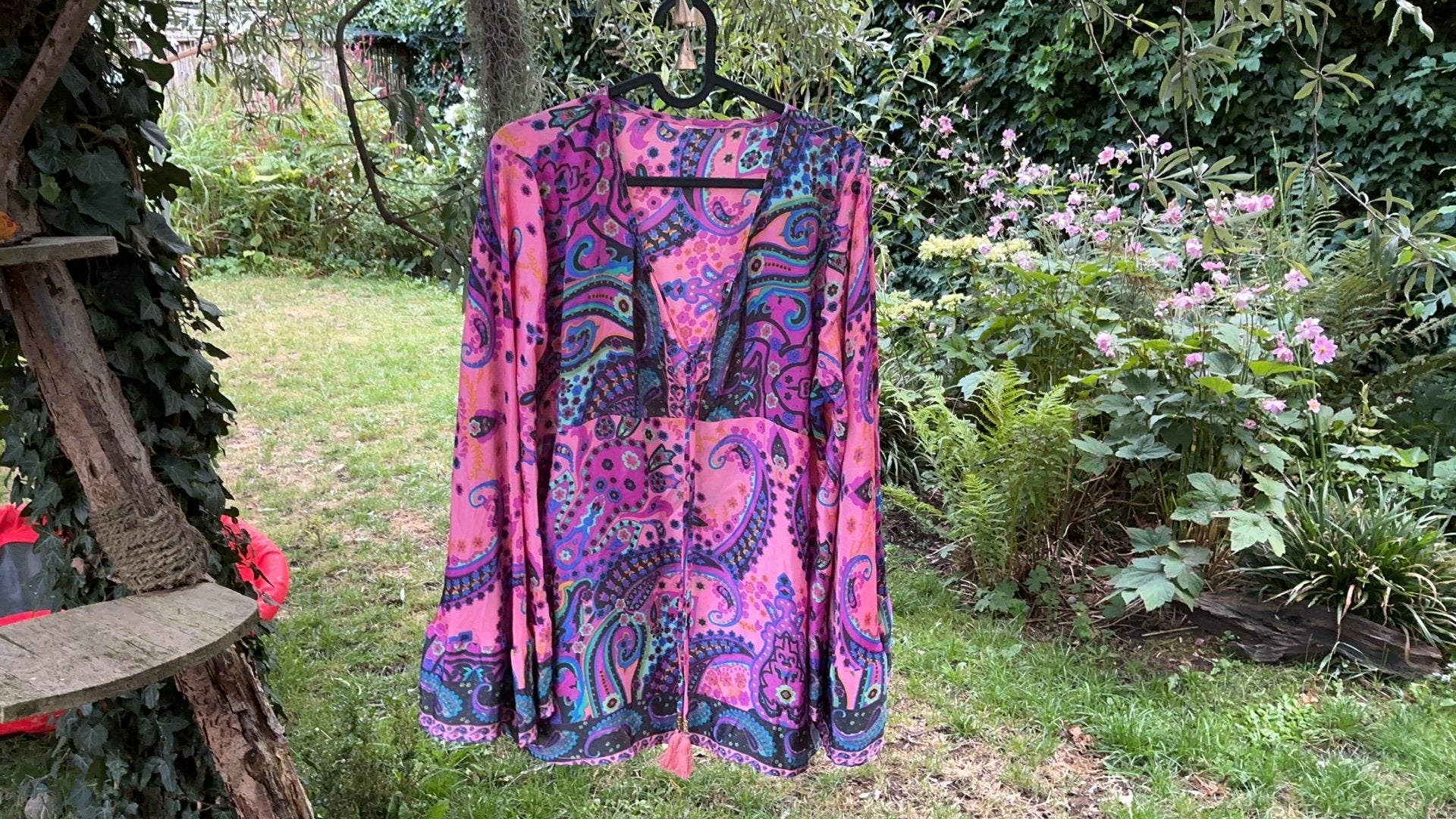Luchtige boho/ ibiza tuniek, Verzenden, Zo goed als nieuw, Maat 42/44 (L), Meerkleurig