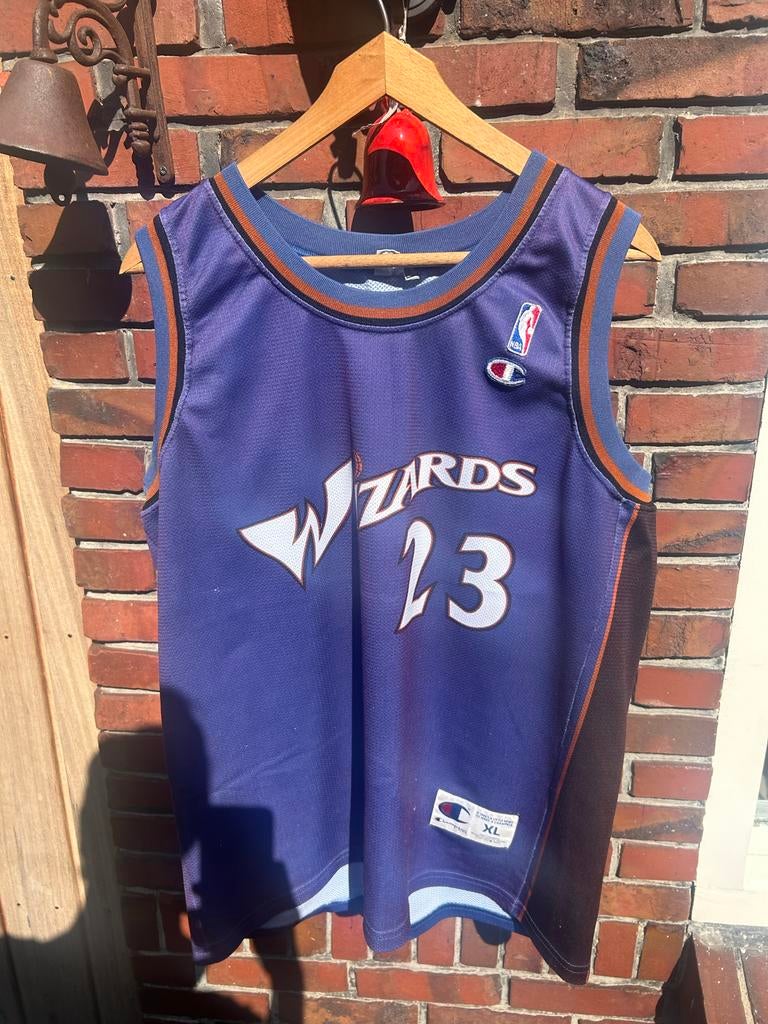 Vintage Michael Jordan Wizards Jersey Champion XL, Sport en Fitness, Basketbal, Ophalen of Verzenden, Gebruikt, Kleding