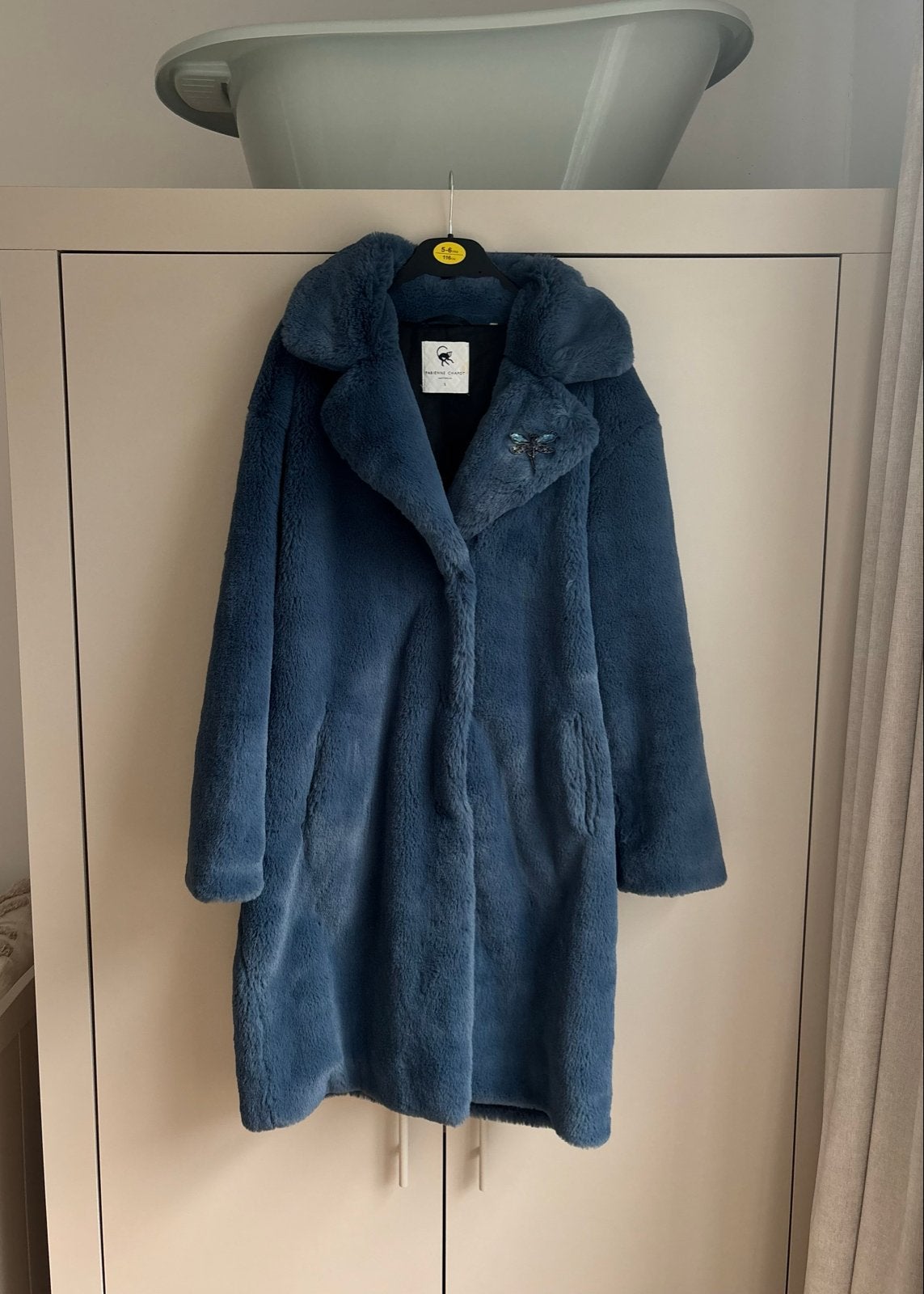 Fabienne Chapot Faux Fur Jas - Nieuwstaat (s), Ophalen of Verzenden, Zo goed als nieuw, Maat 36 (S), Blauw