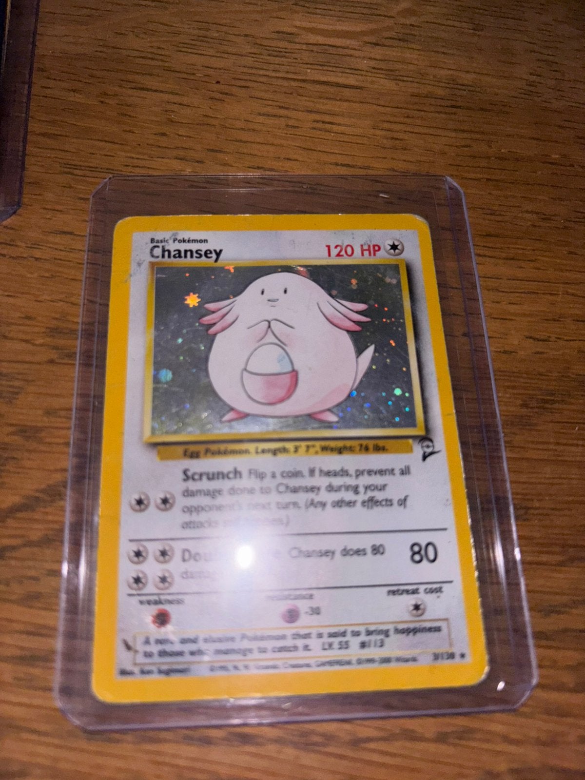 Chansey 3/130 Lp holo, Ophalen of Verzenden, Zo goed als nieuw