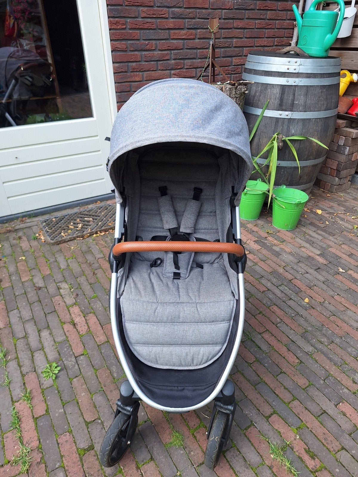 Hauck Uptown kinderwagen – grijs – zeer goede staat + access, Ophalen, Zo goed als nieuw, Overige merken, Regenhoes