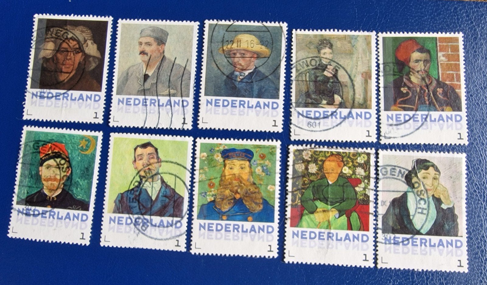 kv638 persoonlijke postzegel - van gogh - potretten, Ophalen of Verzenden, Na 1940, Gestempeld