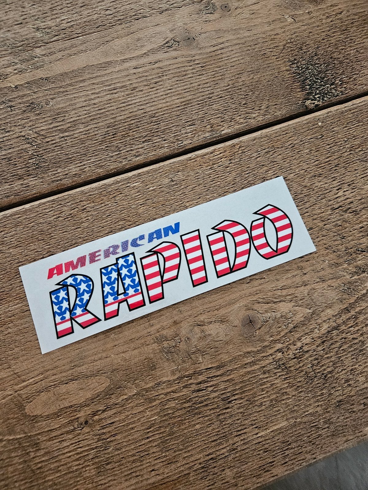 Rapido American sticker, Ophalen of Verzenden, Zo goed als nieuw, Auto's