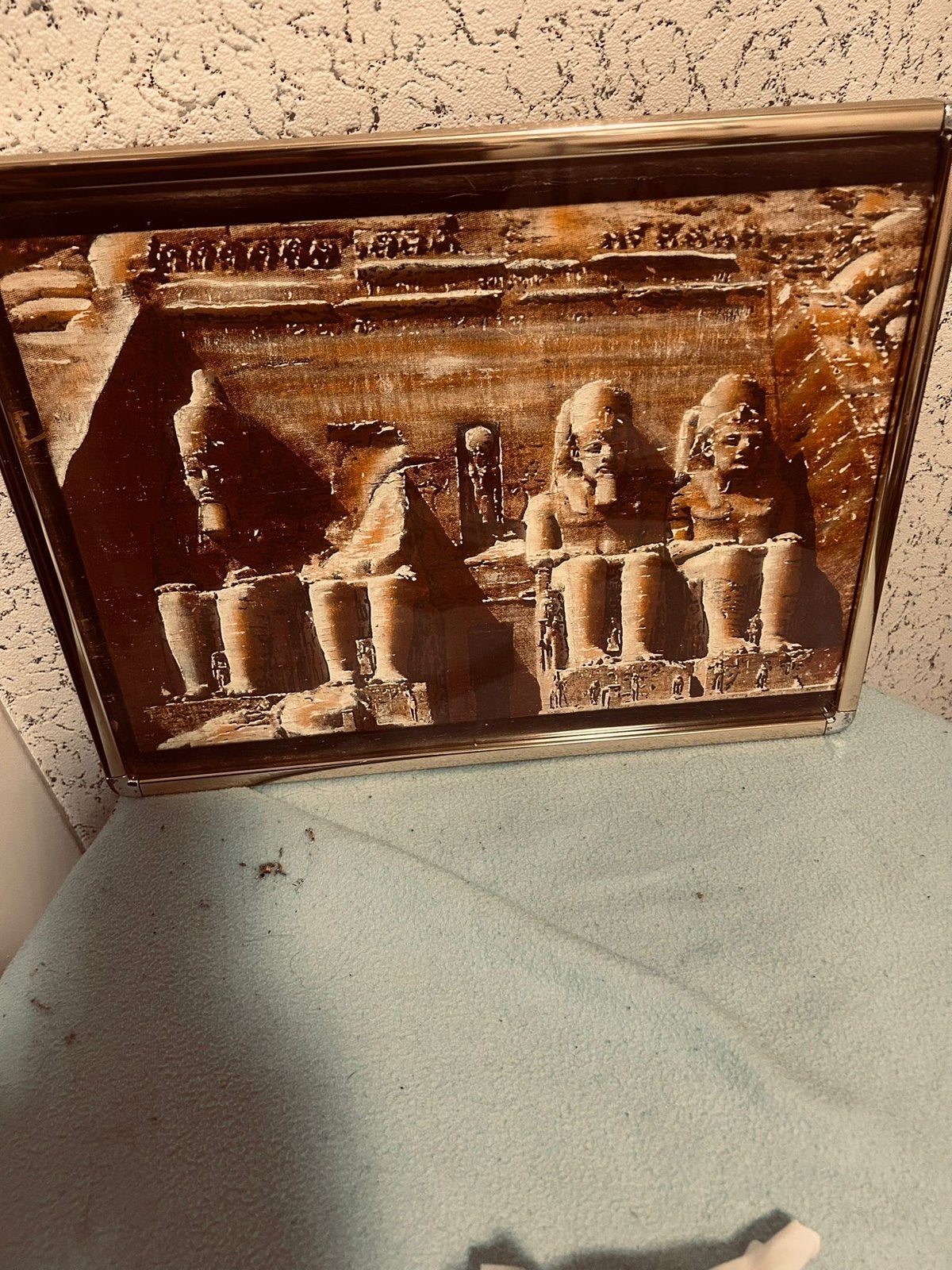 Mooi oude abo simbel egypte schilderij, Ophalen of Verzenden