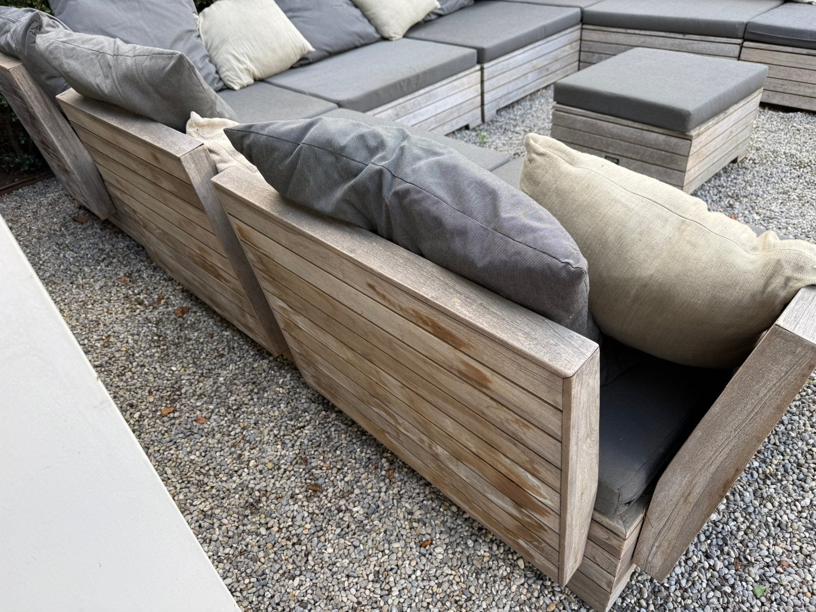 Foto 13 van Grote 12-delige houten loungeset – inclusief kussens