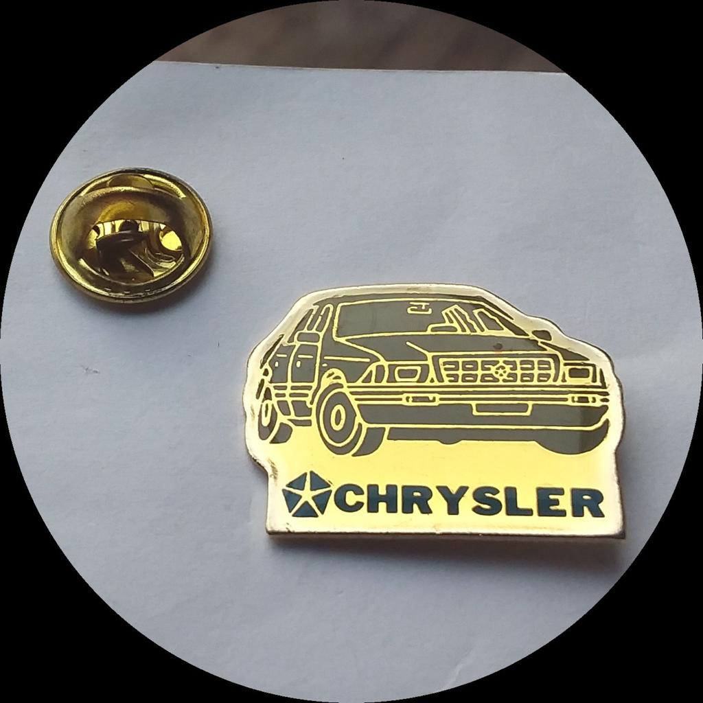 CHRYSLER pin, Ophalen of Verzenden, Zo goed als nieuw, Transport, Speldje of Pin