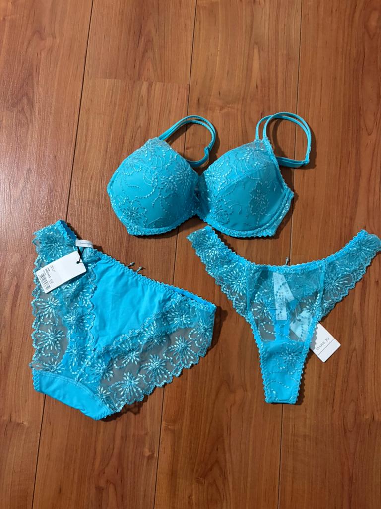 Nieuwe Marie Jo Jane Luxe Lingerie Set - BH 70D, Slip 38, Ophalen of Verzenden, Blauw, Setje