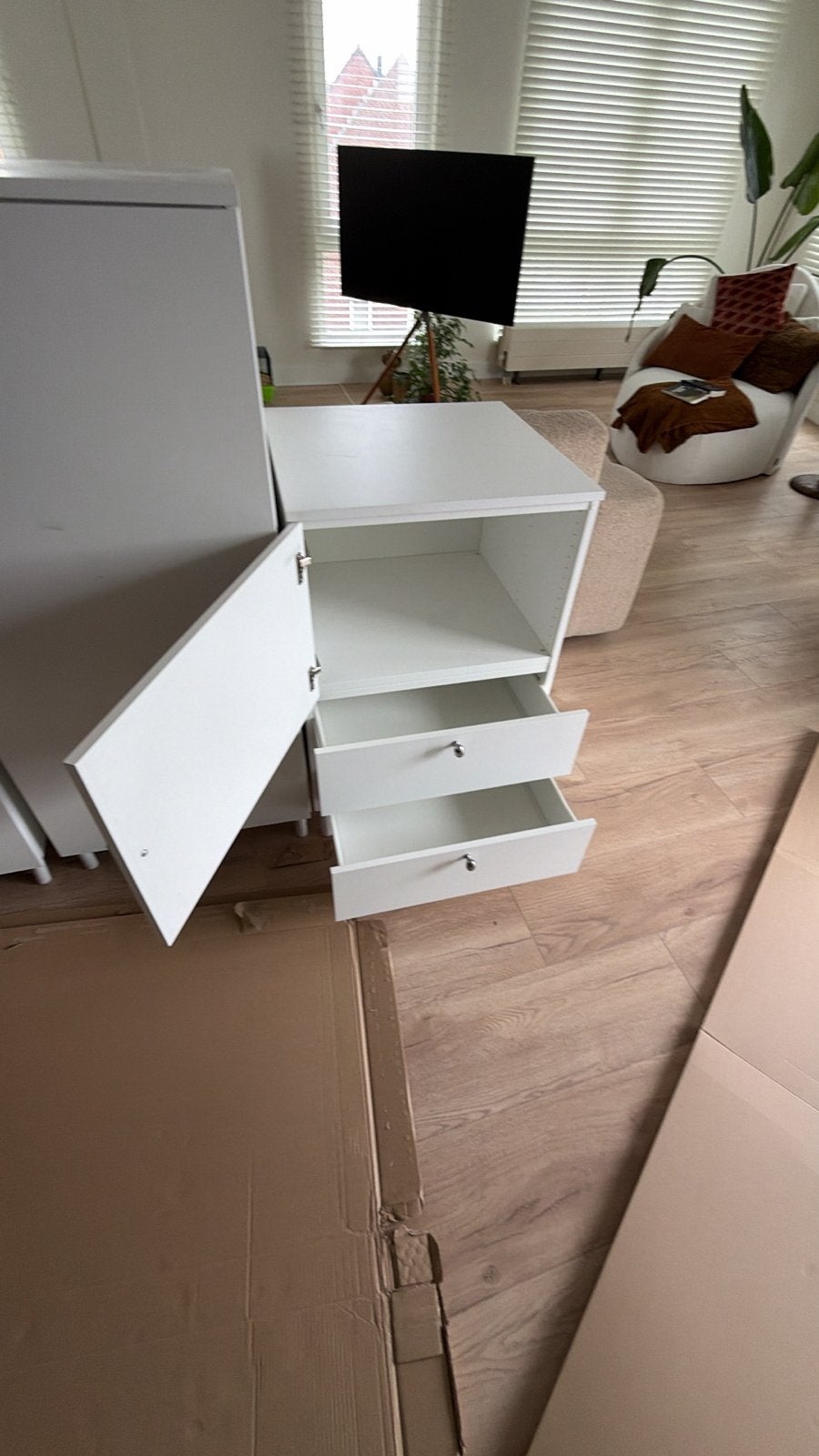 Witte IKEA Kasten Set - Kledingkast en Ladekast, Ophalen, Gebruikt